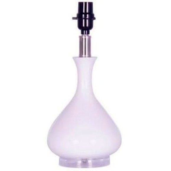 HAMPTON Bay White and Acrylic Tear Drop Accent Lamp Base - Picture 1 of 1